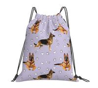 Drawstring Bags Germans Shepherds Dog Drawstring Backpack Storage Swimming Bag Lightweight Gym Sack For Traveling Gym Travel