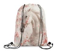 Drawstring Bags Horse Cute Animal Gym Bag Resistant Swimming Bag Multicolor Drawstring Backpack For School Shopping Travel 36X42CM