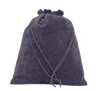 Drawstring Bags in Velveteen, Party, Gift, Storage, Shoe, (Black, 15cm x 20cm)