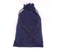 Drawstring Bags in Velveteen, Party, Gift, Storage, Shoe, (Navy Blue, 20cm x 25cm)