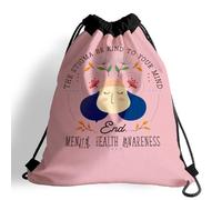 Drawstring Bags Inspirational Quote - End The Stigma Be Kind To Your Drawstring Gym Bag Storage Swimming Bag Lightweight Drawstrings Backpack For Holidays Shopping Beach S