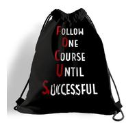Drawstring Bags Inspirational Quote - Follow One Course Until Successful Gym Sack Sports Swimming Bag Storage Drawstrings Backpack For Traveling Picnic Beach S