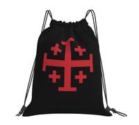 Drawstring Bags Jerusalems Catholic Drawstrings Backpack Resistant Drawstring Gym Bag Storage Swimming Bag For Picnic Party Travel M