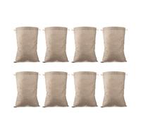 Drawstring Bags Khaki Vegetable Burlap Reusable 8pcs Sturdy Root Vegetable Storage Pouch with Strong Material for Sorting and Arranging Small Objects for Home and Outdoor Use