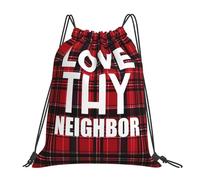 Drawstring Bags Love Thy Neighbor Drawstrings Backpack Multicolor Drawstring Gym Bag Large Capacity Swimming Bag For Shopping Party Traveling S