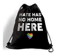 Drawstring Bags Motivational Quote - Hate Has No Home Here Drawstrings Backpack Waterproof Gym Sack Multicolor Swimming Bag For School Picnic Traveling S