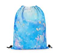 Drawstring Bags Mystery Mermaids Fairy Tale Watercolor Dreamy Coral Drawstrings Backpack Resistant Gym Sack Waterproof Swimming Bag For Shopping Swimming Trip S