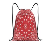 Drawstring Bags Red Western Vintage Drawstring Backpack Waterproof Swimming Bag Storage Cinch Bag For Party Shopping Travel 36X42CM