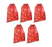 Drawstring Bags - Reusable Candy Pouch, Holiday Favor Bag, Secure Rope Closure, Quick Containment Function, Festive Gathering Component, Small Item Organizer for Christmas Sweet Treats