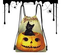 Drawstring Bags - Treats Bag | 13X16.9 Inches Halloween Drawstring Backpack Light Sackpack Waterproof for Sport Gym Beach Yoga