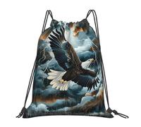 Drawstring Bagsport Sack For Hiking Running Men 36X42Cm Versatile Lightweight String Bag Eagle American Bald Eagle