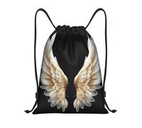 Drawstring Bagstring Backpack For Party Men Running 36X42Cm Lightweight Unisex Gym Bag Angel Wing