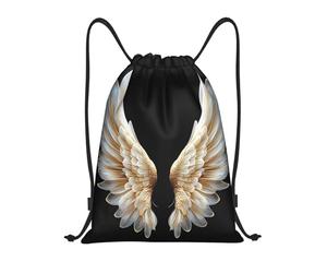 Drawstring Bagstring Backpack For Party Men Running 36X42Cm Lightweight Unisex Gym Bag Angel Wing