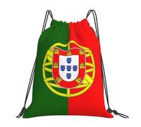 Drawstring Bagstring Backpack For Storage Swim Beach 36X42Cm Durable Portable String Bag Portuguese Flag