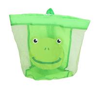 Drawstring Beach Backpack, Large Mesh Beach Bag Quickly Dry Kids Toy Breathable Beach Mesh Bag with Shoulder Strap for Travel Child Swim Pool Travel Sandy Shoes Wet Towels (Green)