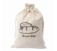 Drawstring Bread Bag, Cotton Reusable Bread Bags for Homemade Bread, Natural Bread Storage Bags to Keep Bread Fresh, Perfect for Sourdough, Artisan Loaf & Bakery, Kitchen Essentials