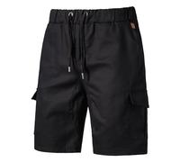 Drawstring Cargo Shorts Mens - Summer Work Shorts Men Lightweight Comfort Work Short Pant Classic Fit Straight Shorts Multi Pocket Casual Shorts Elasticated Waist Activewear Shorts