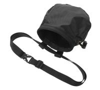 Drawstring Chalk Bag with Adjustable Belt and Carabiner Black Oxford Cloth | Wide Stable Opening for Easy Access, Ergonomic Straps, Reinforced Stitching, Spill Reduction, Moisture Absorption