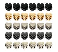 Drawstring Charms 30 Pieces 5 Colors Adjustable Heart-Shaped Slider | Drawstring Cord Stopper for Shoelaces Hoodie Jackets Windbreakers Sportswear Knitting Backpacks Bags