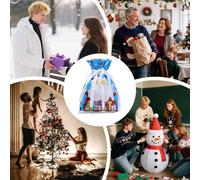 Drawstring Christmas Bags - 8-Piece Drawstring Christmas Treat Bags for Candy,Decorative Party Favors for Wedding Friends Birthday Festival Jewelry Tree Kids Cookie
