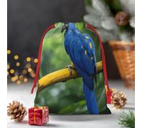 Drawstring Christmas Gift Bags, Large Medium Small Xmas Wrapping Bag Reusable Holiday Gift Bags Bird-1 Wrapping Merry Pouch For Birthday, Goodies, Xmas Holiday Party Favor Decoration Supplies