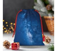 Drawstring Christmas Gift Bags, Large Medium Small Xmas Wrapping Bag Reusable Holiday Gift Bags Night Sky Stars Wrapping Merry Pouch For Birthday, Goodies, Xmas Holiday Party Favor Decoration Supplies
