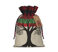 Drawstring Christmas Gift Bags with Tag Small Treat Goody Bags Reusable Gift Wrapping Sacks Pouches Xmas Presents Wrapping Bag Tree Palestinian Flag Candy Treat Bag for Party Favors Medium