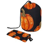 Drawstring Cosmetic Bag for Women, Helloween Pumkins 2_173 Travel Toiletry Bucket Bag Pouch Accessories Organizer Portable Makeup Case