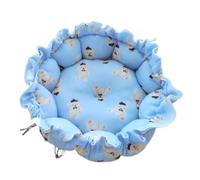 Drawstring Creative Soft Warm Nest Dual-Use Adjustable Pet Bed Nest Bed Pet Cushion For Cats Puppies Pet Supplies(Blue bear,70cm)