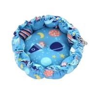 Drawstring Creative Soft Warm Nest Dual-Use Adjustable Pet Bed Nest Bed Pet Cushion For Cats Puppies Pet Supplies(Blue dream,70cm)