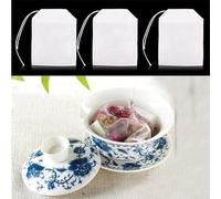 Drawstring Empty Tea Bags 100PCS Non Woven Fabric for Herbal and Spice Packaging