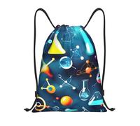 Drawstring Gym Bag Abstract Science Chemistry Print Personalised Drawstring Bag Adults Boys Sports Sack, For Yoga, Shopping, Travel, 36x42cm