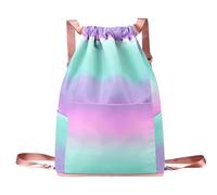 Drawstring Gym Bag - Drawstring Backpack, 48cm Draw String Back Bag - Large-Capacity Nylon Sack with Stylish Print for Easy Packing, Ideal for Commuting, Gym, Travel & Weekend Getaways on the Go