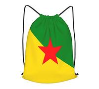 Drawstring Gym Bag Flag Of French Guiana String Bag Boys Girls Storage Pouch, For Children, School, Swimming, 36x42cm