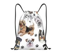 Drawstring Gym Bag for Men/Women,Cute Dog Puppy Pets Domestic Animals Draw String Back Bag Sports Gym Beach Swim Backpack