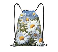 Drawstring Gym Bag for Men/Women,Wild Flower Farmhouse Plant Country Nature Botanical Draw String Back Bag Sports Gym Beach Swim Backpack