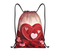Drawstring Gym Bag Happy Valentine'S Day Drawstring Sport Bag Fashion Water Repellency Storage Pouch, For Swimming, Hiking, Beach, 36x42cm