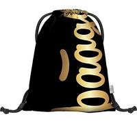 Drawstring Gym Bag, Skate Gold String Sackpack For School, Gym, Travel, Swimming, Sports Backpack For Kids