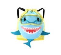 Drawstring Gym Bag Swim Bags,Waterproof Cute Big Shark Draw String Sackpack Beach Backpacks Sport Knapsack for Girls Boys Camping Hiking Shopping Swimming Dance Travel(Independent Shoe Position)