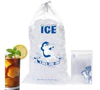 Drawstring Ice Bags, 10 Heavy-Duty Ice Bags, Bags for Making Ice, Freezer Ice Bags for Ice Cubes, Empty Ice Bag, Ice Maker Bags, Ice Bags for Ice Machine Storage Freezer Keeper