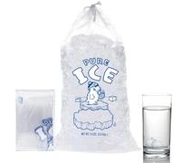 Drawstring Ice Bags | Heavy-Duty Bag of Ice with Drawstring,Freezer Cube Organizer Pouch Leak-Proof for Restaurant Celebration Party Weddings Christmas Family Gathering Barbeque