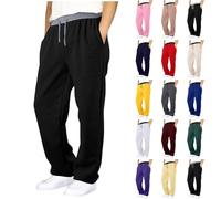 Drawstring Joggers Boys Kids Loose Sweatpants Patchwork Elastic Waist Sweatpants Lounge Tracksuit Bottoms for Children Unisex Open Hem Sports Trousers School Pe Jogging Bottoms for Girls Khaki