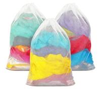 Drawstring Laundry Bag,Mesh Laundry Bags Storage Bag for Washing Machine, Clothes, Curtains, Toys,Travel, Bedding Organiser,3-Pack(70×90cm&50×60cm&30×40cm)