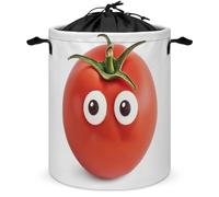 Drawstring Laundry Baskets Foldable Laundry Hampers With Handles I Love You from My Head Tomatoes Printed Storage Organizer