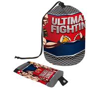 Drawstring Makeup Bag, Barrel Shaped Travel Cosmetic Bag Make up Bags, Foldable Toiletry Organizer Storage Pocket for Women&Girls - Battle of Two Boxers on Ultimate Fighting