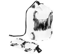 Drawstring Makeup Bag, Barrel Shaped Travel Cosmetic Bag Make up Bags, Foldable Toiletry Organizer Storage Pocket for Women&Girls - Hand Drawn Yorkshire Terriers Dog
