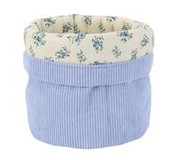 Drawstring Makeup Bag Cylinder Large Cotton Quilted Cosmetic Bag Suitable for Home Office Cosmetics Stationery (Blue/Orchid) (Style 9)