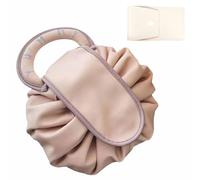 Drawstring Makeup Bag, Portable Large Cosmetic Bag, Lazy Toiletry Bag with Makeup Brush Storage Bag for Daily Use Travel (Pink)