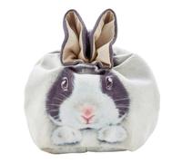 Drawstring Makeup Bag, Rabbit Flat Lay Makeup Bag, Lazy Travel Cosmetic Bag, Portable Cosmetic Travel Bag for Women/Girls/Bunny Lovers