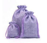 Drawstring Natural Burlap Bag, Jute Gift Bags, Multi Size, Jewelry Packaging, Wedding Bags with Candy Bag 10Pc